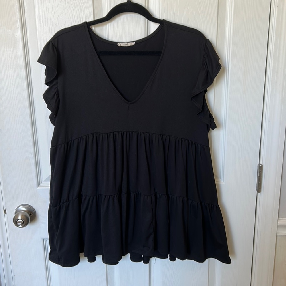 Cap Sleeve Tiered Top